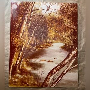 Vintage Jon Gagnon Art Print Golden Landscape 8x10